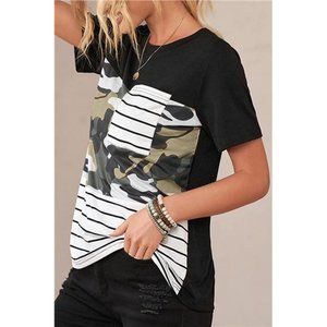 Womens Summer Loose T Shirt Round Neck